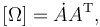  [\Omega] = \dot{A}A^\mathrm{T},