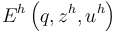 E^{h}\left( q, z^{h}, u^{h} \right)