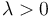 \lambda>0