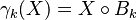 \gamma_k(X)=X\circ B_k