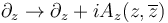 \partial_z \rightarrow \partial_z +iA_z(z,\overline{z})