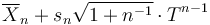 \overline{X}_n + s_n\sqrt{1+n^{-1}} \cdot T^{n-1}