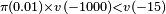 \scriptstyle \pi(0.01) \times v(-1000)<v(-15)