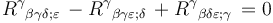 R^\gamma{}_{\beta\gamma\delta;\varepsilon}  \, -  R^\gamma{}_{\beta\gamma\varepsilon;\delta}  \,  +  R^\gamma{}_{\beta\delta\varepsilon;\gamma}  \, = 0