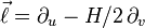  \vec{\ell} = \partial_u - H/2 \, \partial_v