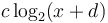 c \log_2(x + d)