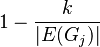 1-\frac{k}{|E(G_j)|}