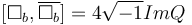  [\Box_b,\overline{\Box_b}]=4\sqrt{-1}Im Q