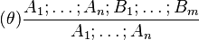 (\theta) \frac{A_1;\ldots;A_n;B_1;\ldots;B_m}{A_1;\ldots;A_n}