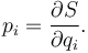 p_i = \frac{\partial S}{\partial q_i}.