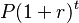 P(1 + r)^t