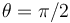 \theta = \pi/2