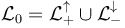 \mathcal{L}_0 = \mathcal{L}_+^\uparrow \cup \mathcal{L}_{-}^\downarrow