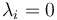 \lambda_i = 0