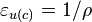 \varepsilon_{u(c)} = 1/\rho