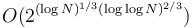 O(2^{{(\log N)^{1/3} (\log \log N})^{2/3}})