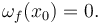 \omega_f(x_0) = 0.