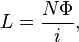 L = \frac{N \Phi}{i},