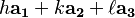 h\mathbf{a_1} + k\mathbf{a_2} + \ell\mathbf{a_3}