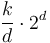 \frac{k}{d} \cdot 2^d