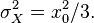 \sigma_X^2 = x_0^2/3.