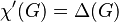 \chi'(G) = \Delta(G)