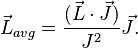 \vec L_{avg} = \frac{(\vec L \cdot \vec J)}{J^2} \vec J.