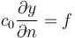 c_0 {\partial y \over \partial n}=f