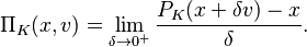 
\Pi_K(x,v)=\lim_{\delta \to 0^+} \frac{P_K(x+\delta v)-x}{\delta}.
