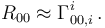 R_{0 0} \approx \Gamma^i_{0 0 , i} \,.