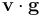 \mathbf{v} \cdot \mathbf{g}