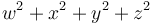 w^2+x^2+y^2+z^2