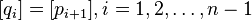 [q_i]=[p_{i+1}], i=1,2,\dots, n-1