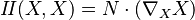 I\!I(X,X) = N\cdot (\nabla_X X)