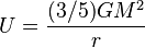 U = \frac{(3/5)GM^2}{r}