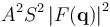 A^{2} S^{2} \left|F(\mathbf{q}) \right|^{2}