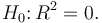 H_0\colon R^2=0.