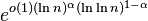 e^{o(1)(\ln n)^\alpha(\ln\ln n)^{1-\alpha}}