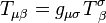 T_{\mu\beta}=g_{\mu\sigma}T^{\sigma}_{\;\beta}