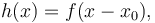 h(x)=f(x-x_0),