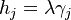 h_j=\lambda \gamma_j