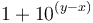 1+10^{(y-x)}