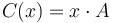 C(x) = x \cdot A