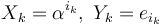  X_k = \alpha^{i_k}, \  Y_k = e_{i_k} 