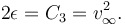 2\epsilon=C_3=v_{\infty}^2\,\!.