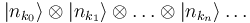 |n_{k_0}\rangle\otimes|n_{k_1}\rangle\otimes\dots\otimes|n_{k_n}\rangle\dots