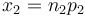 x_2 = n_2 p_2