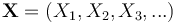 \bold{X}=(X_1,X_2,X_3,...)