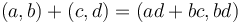 (a,b) + (c,d) = (ad+bc,bd) \,