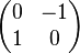 \begin{pmatrix}0& -1\\ 1& 0\end{pmatrix}